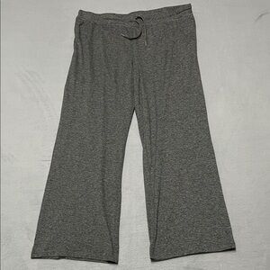 Quince Flowknit Wide Leg Pant Women’s XL Heather Grey Comfy Casual Soft Stretch